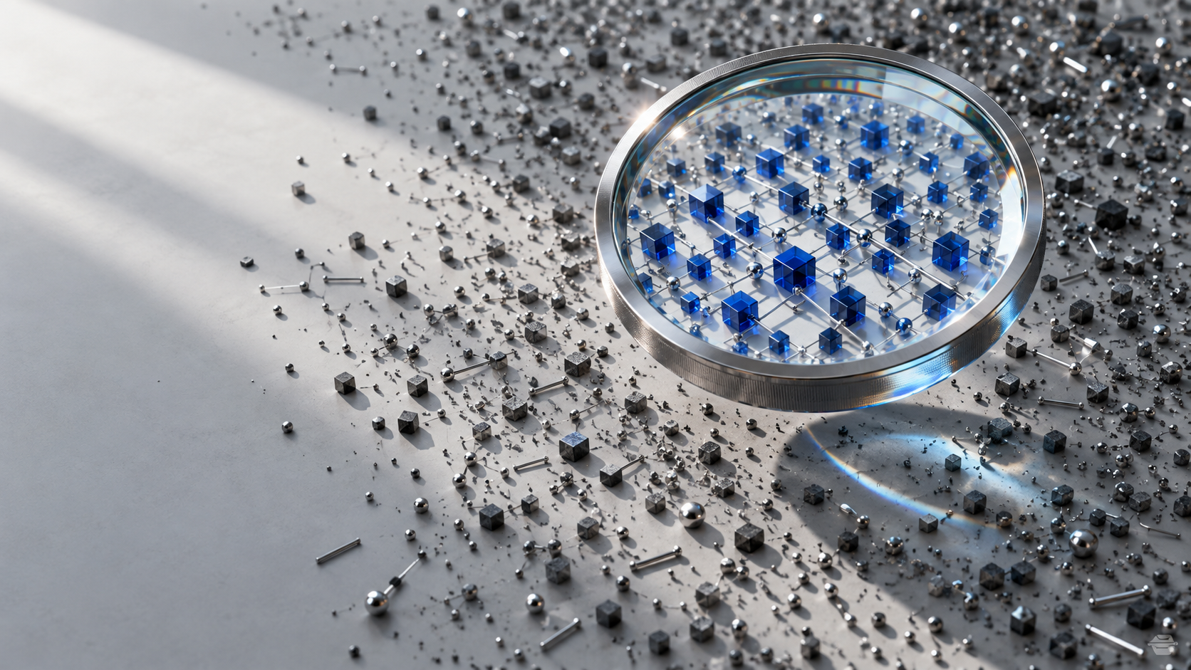The attention lens: cinematic 3D art-direction still