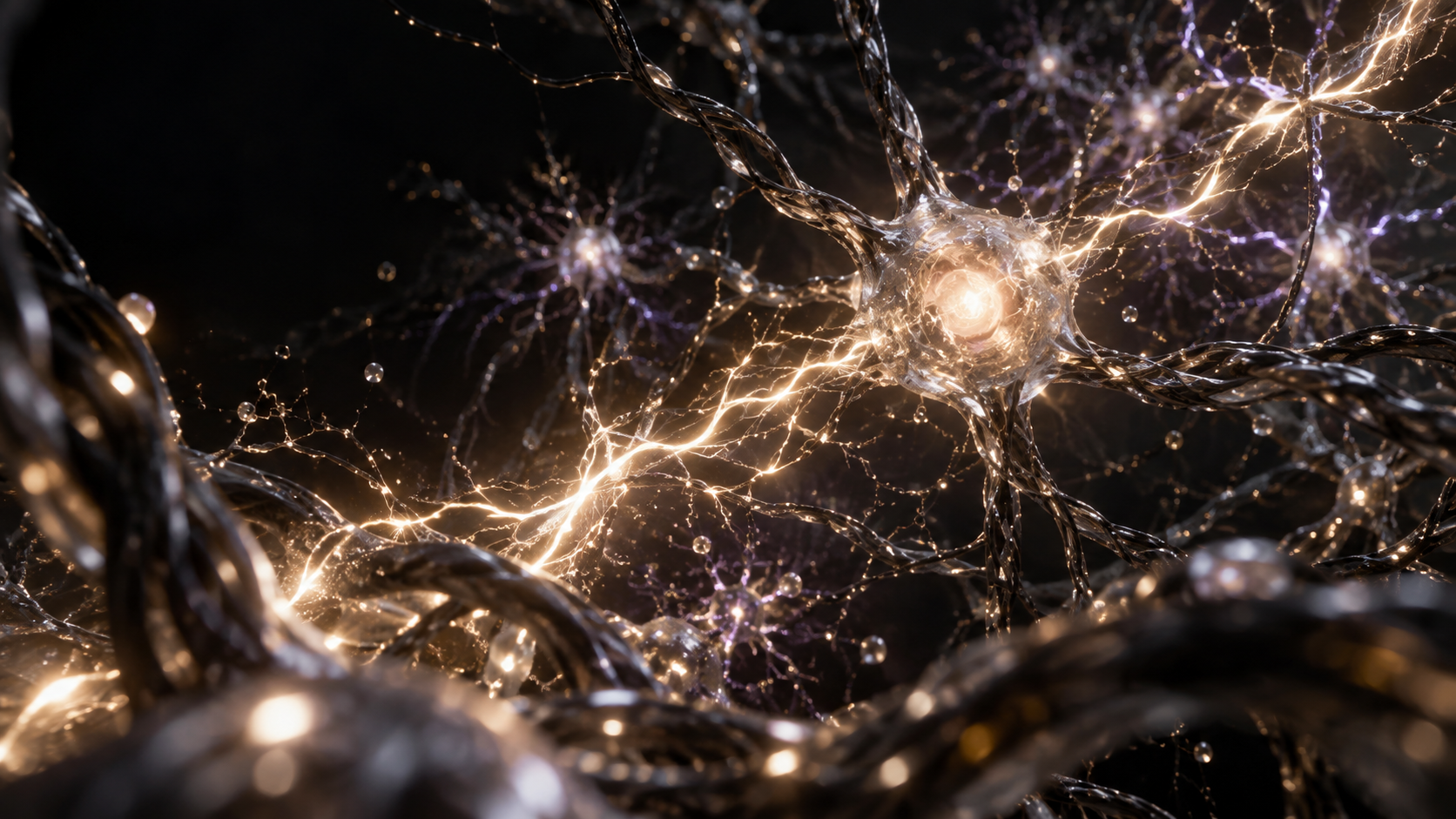 Synapse storm: cinematic 3D art-direction still
